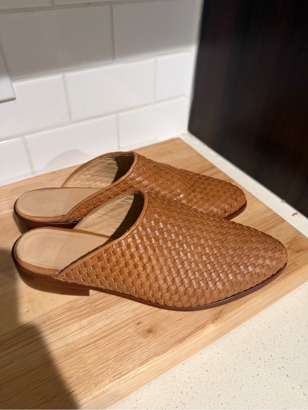 Nisolo Ama Woven Mule Leather Mule Slip-On in Brown - Size 8.5 - Picture 5 of 13